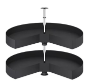 Karusel 270°, 700x700x600-850mm, antracit, WIRELI 2025 Style 1002116202